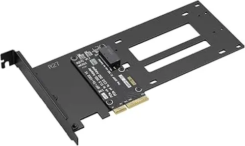 PCIe 5.0 x4 to E1.S / E3.S SSD Adapter Card, Support EDSFF SFF-TA-1002 Hard Drive, PCIe 5.0/4.0/3.0 Back Compatible, Full-Height Bracket Included