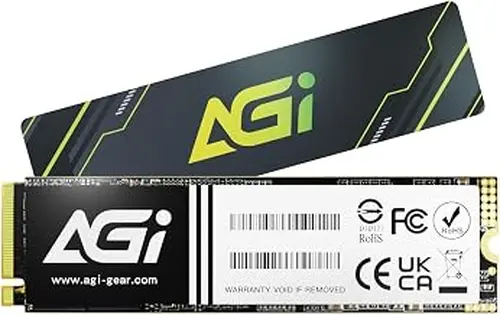 AGI 2TB AI818-43 PCIe NVMe M.2 Gen4x4 SLC Cache 3D NAND Flash Internal Solid State Drive SSD with Graphene Heat Sink (R/W Speed up to 5230/4780 MBs)
