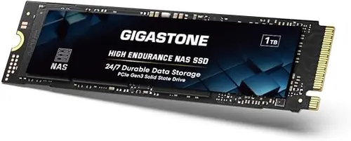 Gigastone 【NAS Certified】 1TB High Endurance M.2 SSD for Data Cache and Fast Boot, NVMe PCIe Gen3 Up to 2200MB/s, TLC Flash with SLC Caching, 24/7 Reliable for Gaming/PC/NAS, 5-Year Warranty
