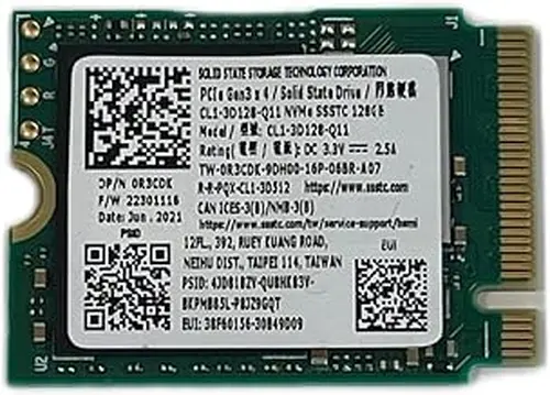 Internal SSD, 128GB PCIe Gen 3 x 4 NVMe Solid State Drive, M.2 2230 M Key, Model CL1-3D128-Q11, OEM Package