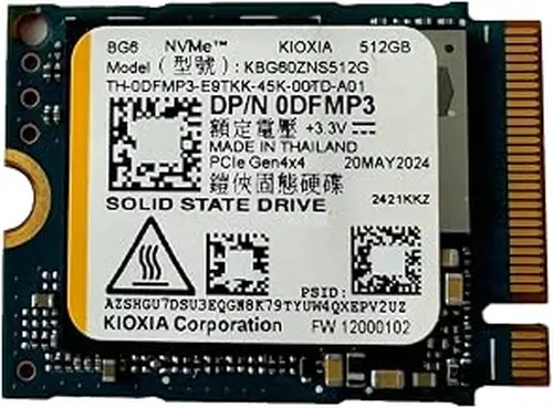 ist computers BG6 512GB M.2 2230 PCIe Gen4x4 NVMe SSD, Internal Solid State Drive for Laptop, Mini PC, Select Tablet & Handheld Gaming Devices, High Speed Performance, KBG60ZNS512G (OEM New)