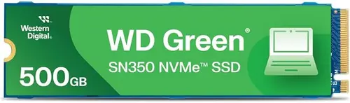 Western Digital 500GB WD Green SN350 NVMe Internal SSD Solid State Drive - Gen3 PCIe, M.2 2280, Up to 2,400 MB/s - WDS500G2G0C