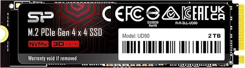 Silicon Power 2TB UD90 NVMe 4.0 Gen4 PCIe M.2 SSD R/W up to 5,000/4,800 MB/s (SP02KGBP44UD9005)