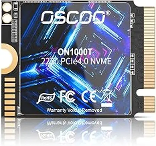512GB M.2 2230 NVMe Gen4x4 PCIe SSD, Up to 5200MB/s Graphene Heatsink