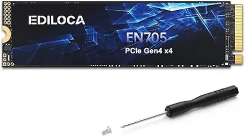 Ediloca 2TB SSD NVMe M.2 2280 PCIe Gen4 x4 Internal Solid State Drive for PS5, Gaming PC and Laptop, Up to 4800MB/s, with Dynamic SLC Cache (EN705)