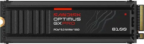 Sandisk Optimus GX PRO 8100 8TB PCIe 5.0 NVMe SSD with Heatsink, M.2 2280