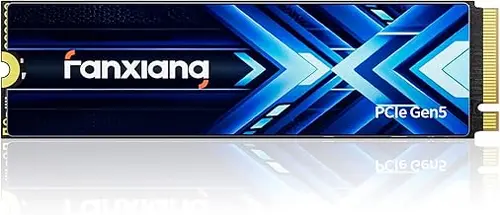 fanxiang 1TB PCIe 5.0 x4 NVMe M.2 SSD,Up to 14000 MB/s,DRAM Cache and SLC NAND,High Performance Solid State Drive for AI Applications, Gaming, PC, Laptop