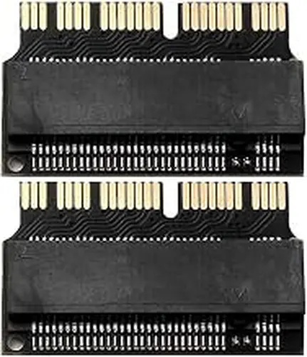 NGFF M.2 nVME SSD Adapter Card for MacBook, Upgrade for MacBook 2013-2017 Convert, M.2 PCI-e NVME SSD Replace for MacBook SSD MZ-JPU128T/SD6PQ4M-128G, 2 PCS