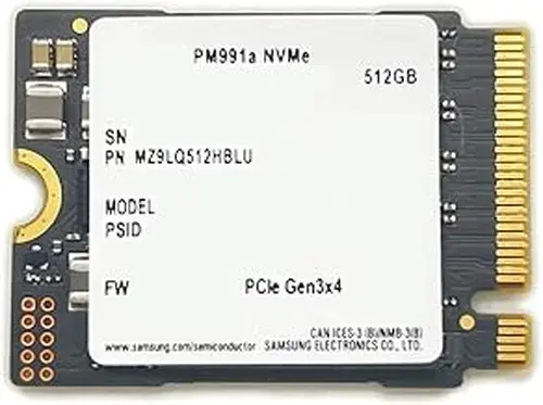 Samsung 512GB SSD M.2 2230 30mm PM991a NVMe PCIe Gen3 x4 MZ9LQ512HBLU Solid State Drive for Surface Pro Steam Deck Dell HP Lenovo Ultrabook Tablet