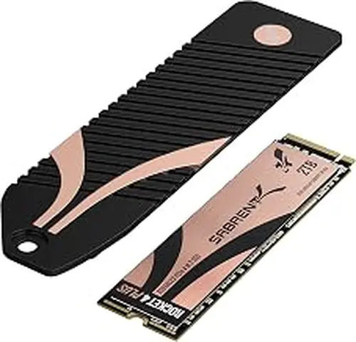 SABRENT 2TB Rocket 4 Plus NVMe 4.0 Gen4 PCIe M.2 Internal Extreme Performance SSD + M.2 NVMe heatsink Combo (SB-RKT4P-PSHS-2TB)