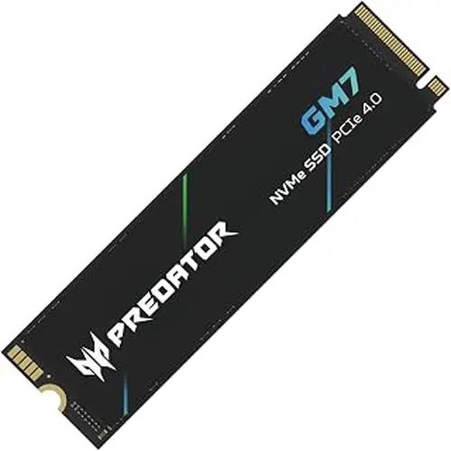 Acer Predator GM7 1TB SSD: M.2 2280 PCIe Gen 4 x4 NVMe 2.0, Read Speed Up to 7400 MB/s, Internal PC Solid State Drive for Laptop, Desktop and PS5 - BL.9BWWR.118