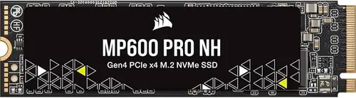 Corsair MP600 PRO NH 2TB PCIe Gen4 x4 NVMe M.2 SSD – High-Density TLC NAND – M.2 2280 – DirectStorage Compatible - Up to 7,000MB/sec - No Heatsink - Black