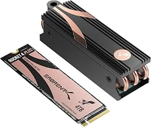SABRENT Rocket 4 Plus SSD with Heatsink 4TB PCIe Gen 4 NVMe M.2 2280 Internal Solid State Drive, Extreme Speed, Heat Management [SB-RKT4P-HTSP-4TB]