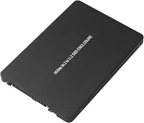 Kingwin M.2 to U.2 NVMe SSD Converter Enclosure – PCIe NVMe Adapter for M-Key M.2 SSD to 2.5" U.2 (SFF-8639) Interface – High-Speed PCIe 3.0/4.0 Support – Aluminum Housing, Tool-Free Installation