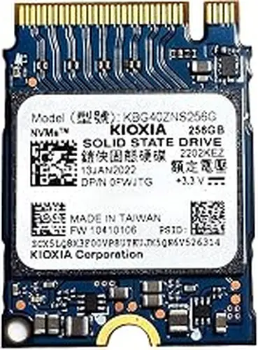 Toshiba(Kioxia) 256GB PCIe NVMe 2230 SSD (KBG40ZNS256G) (OEM), 30mm