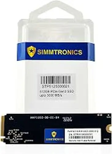 Simmtronics PCIe 3.0 NVMe M.2 SSD - 512GB | Up to 3500MB/s Read, 3000MB/s Write | DRAM Cache for Gaming, Content Creation & Productivity | Reliable 3D TLC NAND, 5-Year Warranty