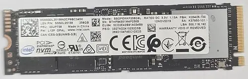 Intel 256GB PCIe-NVMe SSD, 2280 M.2, SSDPEKKF256G8L