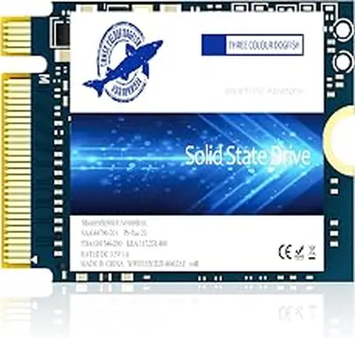 Dogfish SSD M.2 2230 NVMe PCIe 4.0 512GB 3D TLC NAND Gaming Unit?a stato solido interna per Steam Deck PS5 Surface Pro Laptop Desktop (M.2 2230 NVMe 4.0, 512 GB)