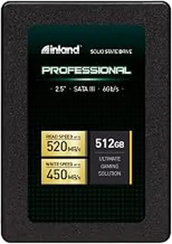 Inland Pro 512GB SSD 3D NAND SATA III 2.5" 7mm Internal Solid State Drive