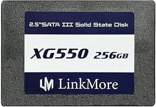 LinkMore XG550 256GB 2.5-Inch SATA III SSD, 550MB/s Read, 500MB/s Write