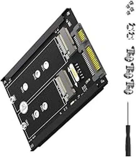 Dual M.2 B Key/B&M Key SSD to 2.5" SATA III with Frame Bracket - Retain mSATA SSD as 7mm 2.5" SATA Drive
