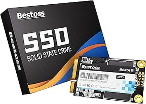 Bestoss 256GB mSATA SSD Mini SATA III 6Gbps, 3D NAND Low Power Consumption