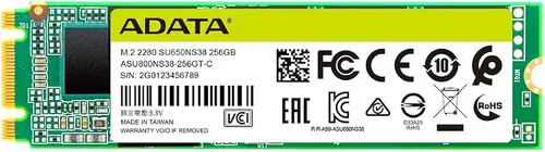 ADATA SU650 256GB M.2 2280 SATA 3D NAND Internal SSD Up to 550MB/s (ASU650NS38-256GT-C)