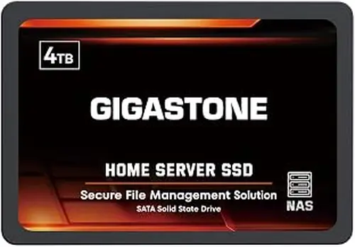 Gigastone 4TB Home Server SSD Up to 530MB/s TLC Flash with SLC Caching 24/7 Reliable for Gaming/PC/NAS SSD 3-Year Warranty 2.5" SATA Internal Solid State Drives RAID Disk