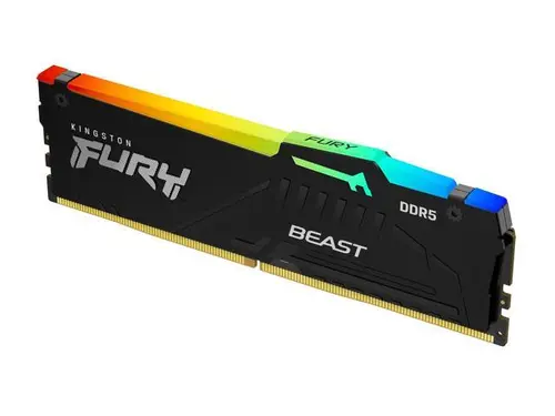 Kingston Fury Beast RGB 16GB 6000MT/s DDR5 CL30 Desktop Memory AMD Expo Plug N Play Single Module KF560C30BBEA-16