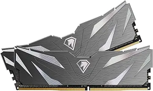 Netac DDR4 DRAM 32GB Kit (2x16GB) 3200MHz XMP 2.0 Dual Channel RAM CL16 (PC4-25600) 1.35V 288-Pin Upgraded Aluminum Heat Sink Ideal for Gaming Computer Upgrade - Shadow II Series
