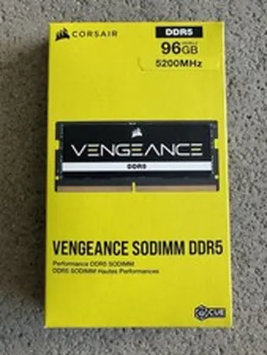 CORSAIR VENGEANCE SODIMM Laptop RAM DDR5 96GB(2x48GB)5200MHz CMSX96GX5M2A5200C44