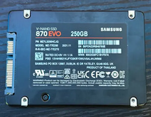 Samsung 870 EVO 250GB 2.5in SATA Internal SSD V-NAND for Laptop PC