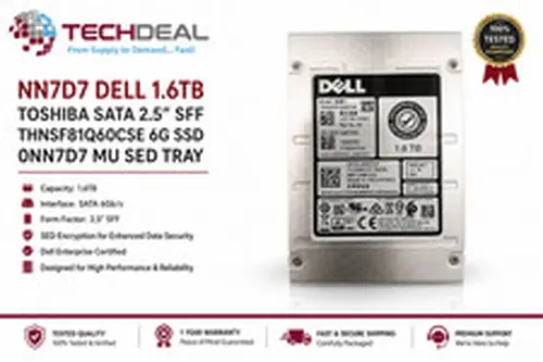 NN7D7 Dell 1.6TB Toshiba SATA 2.5" SFF SSD THNSF81Q60CSE 6Gb/s MU SED 0NN7D7