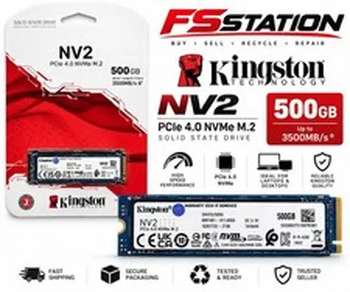 Kingston NV2 500GB PCIe 4.0 NVMe M.2 SSD SNV2S/500G Internal Solid State Drive