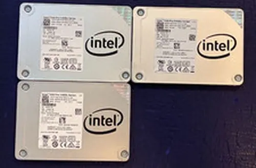 Lot of 3 Intel SSD Pro 5400s 256GB 2.5" SATA SSD Good 89%+ Health