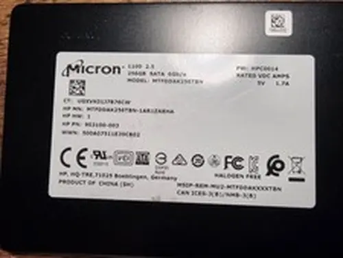 Micron 1100 256GB SSD 2.5" SATA III 6Gb/s SSD MTFDDAK256TBN