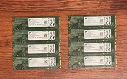 LOT OF 8 Micron 256GB M.2 2280 SATA III SSD 1100 Series MTFDDAV256TBN