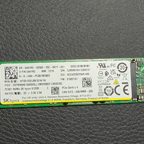 SK hynix PC801 512GB NVMe PCIe Gen4 x4 M.2 2280 SSD HFS512GEJ9X101N