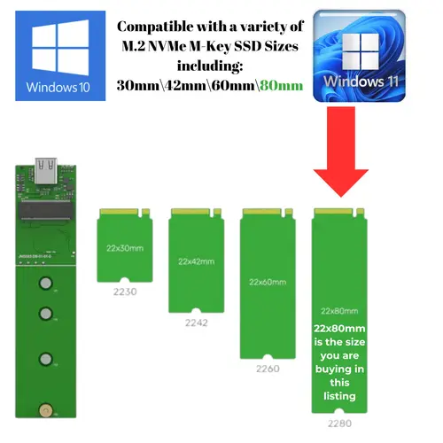 M.2 SSD 256GB NVME with Windows 11 or 10 UEFI 64 Installed 2230 PRO OR HOME