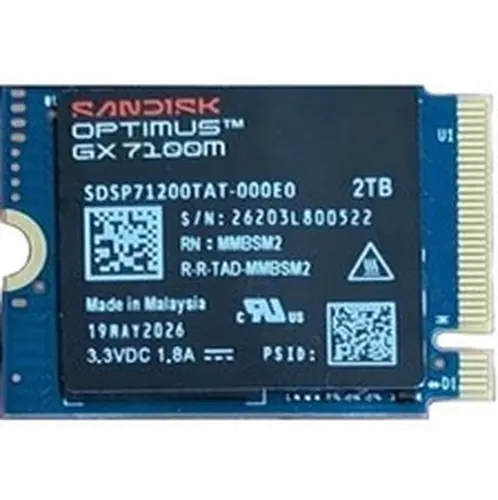 SANDISK Optimus GX 7100M 2TB 7250 MB/s 3D NAND TLC PCIe 4.0 x4 M.2 2230 NVMe SSD