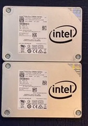 Lot of 2 Intel SSD Pro 5400s 512GB 2.5" SATA SSD 96-100% Health
