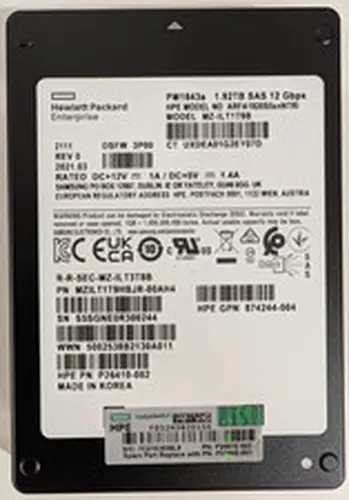 Samsung PM1643a 1.92TB 2.5" SAS 12G SSD MZ-ILT1T9B 512-Byte 95% Health