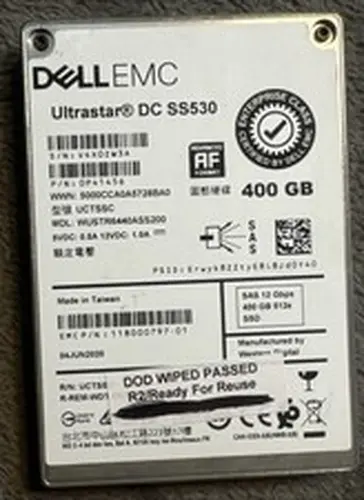 Dell 400GB HGST Ultrastar DC SS530 WUSTR6440ASS200 2.5" SAS SSD 12Gbs