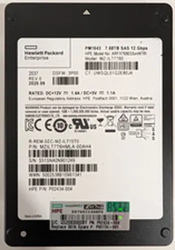 Samsung PM1643 7.68TB 2.5" SAS 12G SSD MZ-ILT7T60 512-Byte 99% Health