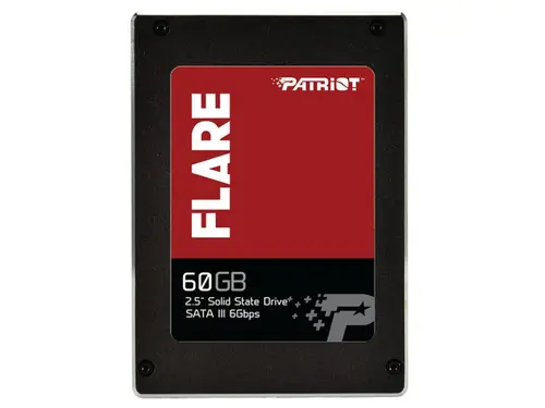 Patriot Flare 60GB MLC NAND Solid State Drive, SSD, Transfer Speeds Up to 555 MB/s PFL60GS25SSDR