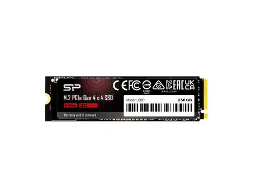Silicon Power 250GB UD90 NVMe 4.0 Gen4 PCIe M.2 SSD R/W up to 5,000/3,850 MB/s - Model SP250GBP44UD9005
