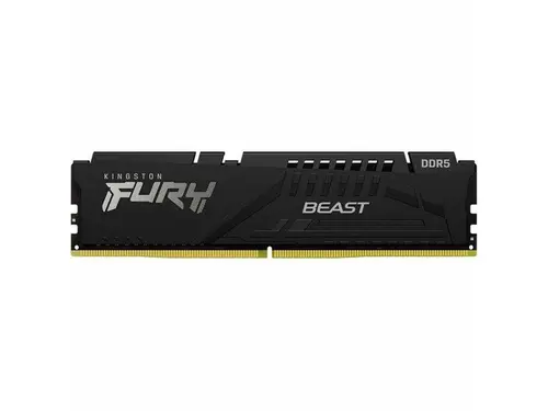 Kingston FURY Beast 16GB DDR5 SDRAM Memory Module - For Motherboard - 16 GB (1 x 16GB) - DDR5-6000/PC5-48000 DDR5 SDRAM - 6000 MHz Single-rank...