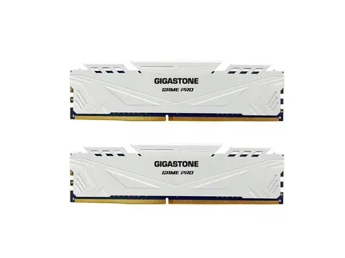 DDR4 RAM Gigastone White Game PRO Desktop RAM 16GB (2x8GB) DDR4 RAM 16GB DDR4-3200MHz PC4-25600 CL16 1.35V 288 Pin Unbuffered Non ECC UDIMM for PC...