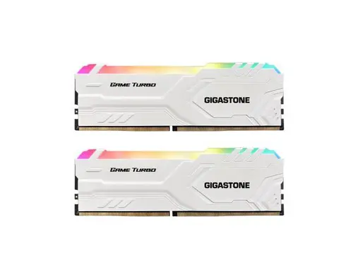 GIGASTONE DDR4 RAM White RGB Game Turbo Desktop RAM 32GB (2x16GB) DDR4 RAM 16GB DDR4-3200MHz PC4-25600 CL16 1.35V 288 Pin Unbuffered Non ECC UDIMM...
