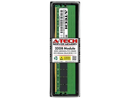 32GB RAM Replacement for Dell W08W9 DDR5 4800MHz PC5-38400 ECC RDIMM 2Rx8 (EC8) Server Memory